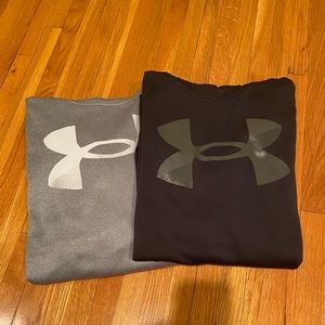 LOT OF 2 Under Armour Fleece Logo Hoodie